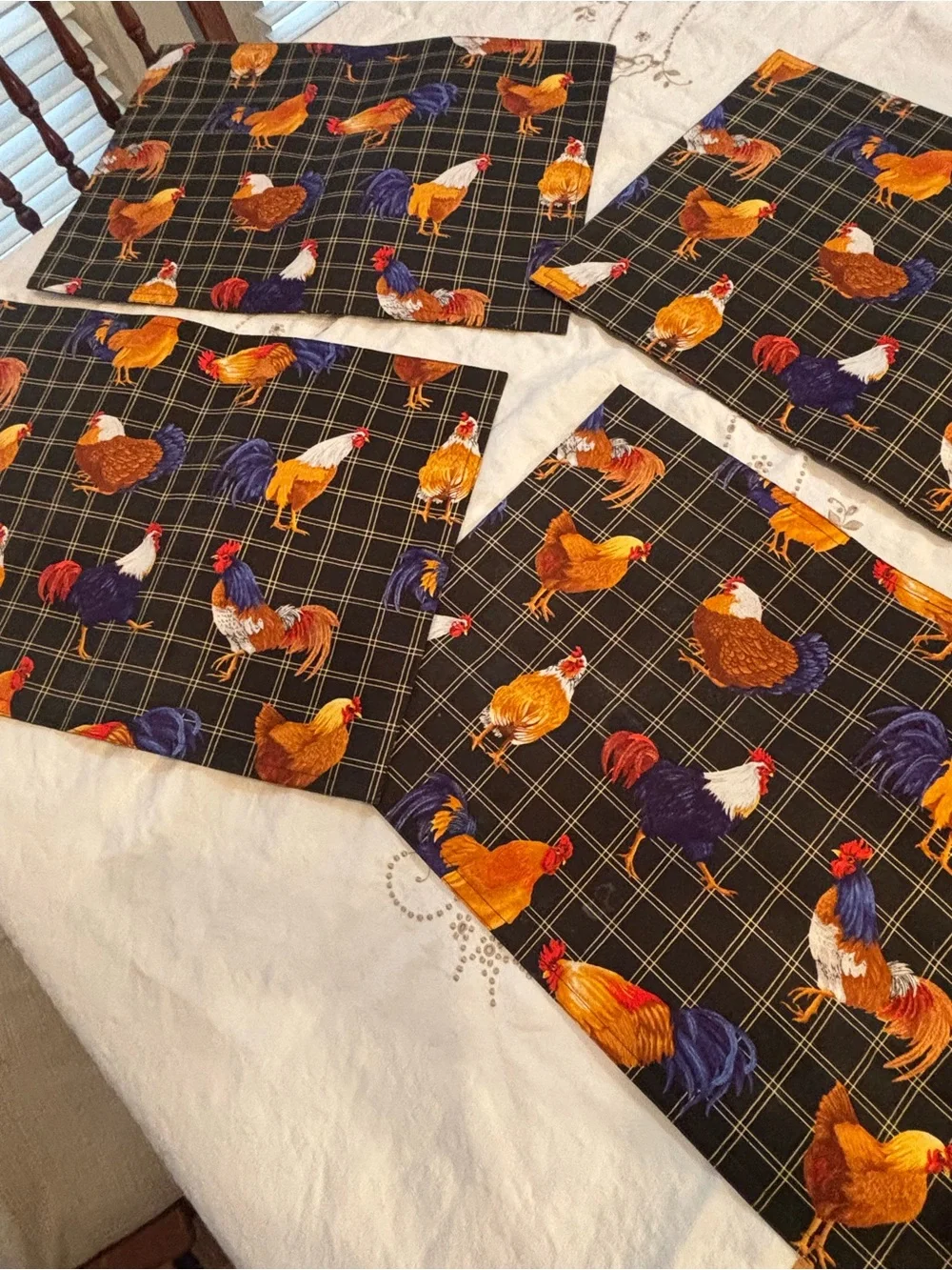 Set of 4 Rooster Placemats